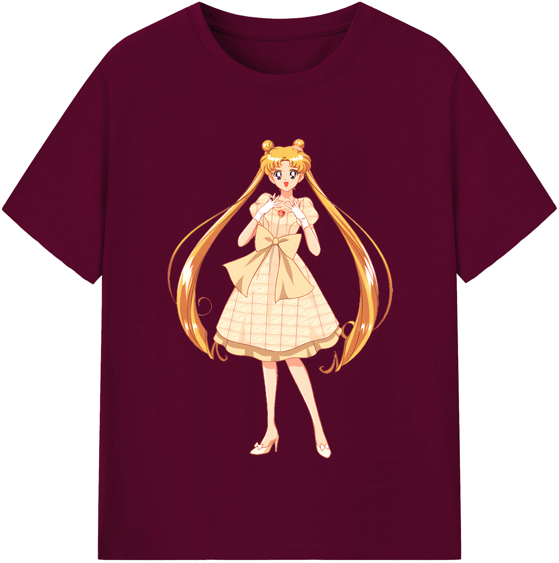 （画像用） 美少女戦士セーラームーン 愛野 美奈子 あいの みなこ Sailor Moon Aino Minako レディースカジュアルプリントTシャツ（綿100％）